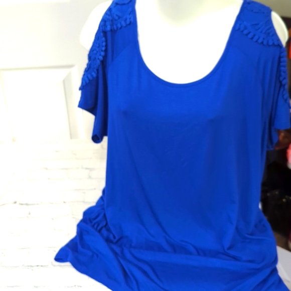 NWOT JOE BOXER CUTOUT SHORT SLEEVE TUNIC TOP SZ  2X - Picture 1 of 5